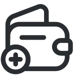 Empty Wallet Add SVG Icon